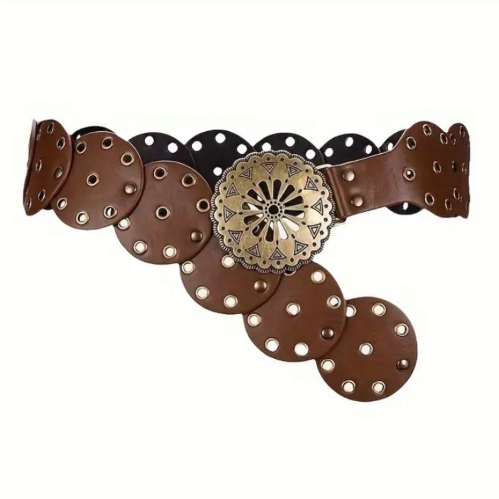 Brown Belt with Gold Buckle